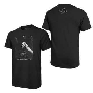 Detroit Lions Aidan Hutchinson Majestic Threads Black Graphic T-Shirt
