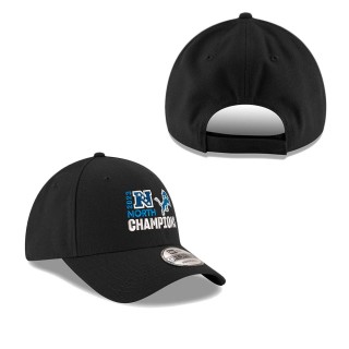 Detroit Lions Black 2023 NFC North Division Champions 9FORTY Adjustable Hat