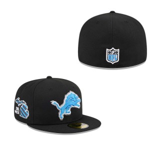 Detroit Lions Black 2024 NFL Draft 59FIFTY Fitted Hat