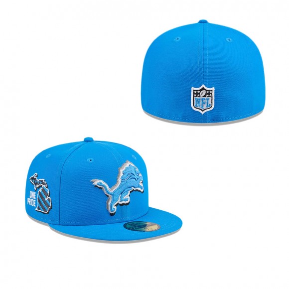 Detroit Lions Blue 2024 NFL Draft 59FIFTY Fitted Hat