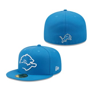 Men's Detroit Lions New Era Blue Elemental 59FIFTY Fitted Hat