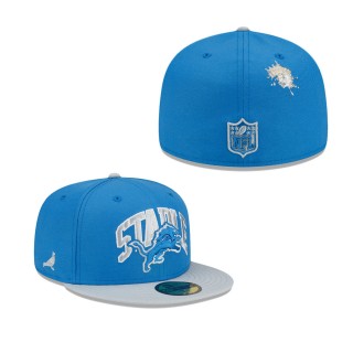 Men's Detroit Lions Blue Gray NFL x Staple Collection 59FIFTY Fitted Hat