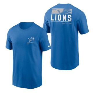 Men's Detroit Lions Blue Team Incline T-Shirt
