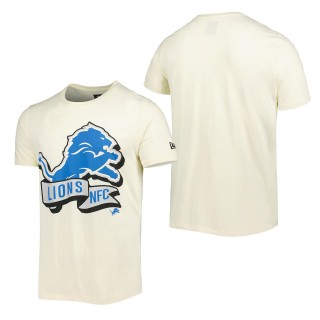 Men's Detroit Lions Cream Sideline Chrome T-Shirt