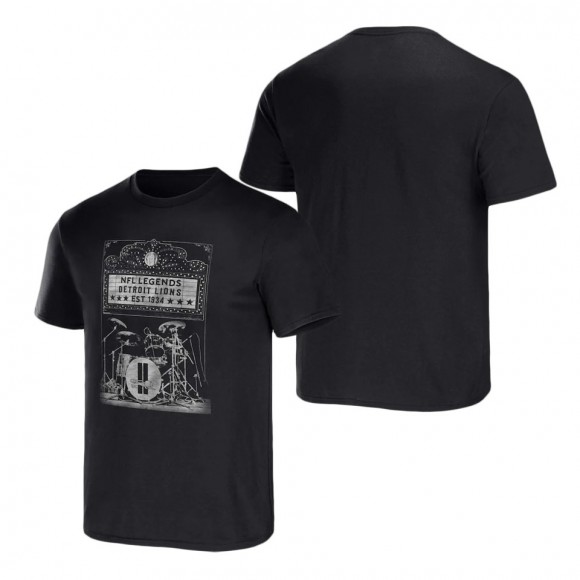 Men's Detroit Lions NFL x Darius Rucker Collection by Fanatics Black Band T-Shirt