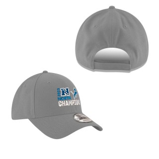Detroit Lions Graphite 2023 NFC North Division Champions 9FORTY Adjustable Hat