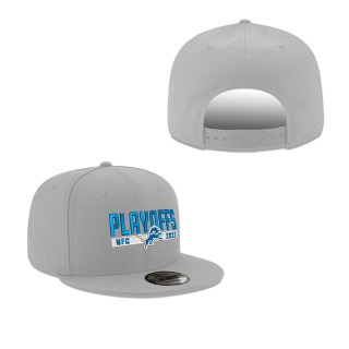 Detroit Lions Gray 2023 NFL Playoffs 9FIFTY Snapback Hat