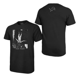 Detroit Lions Kerby Joseph Majestic Threads Black Graphic T-Shirt