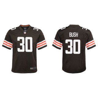 Youth Devin Bush Browns Brown Game Jersey