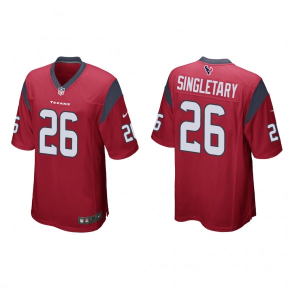 Devin Singletary Red Game Jersey