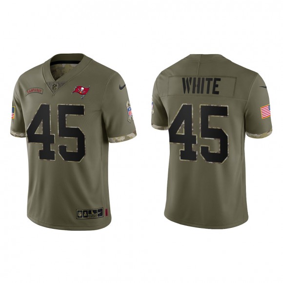 Devin White Tampa Bay Buccaneers Olive 2022 Salute To Service Limited Jersey