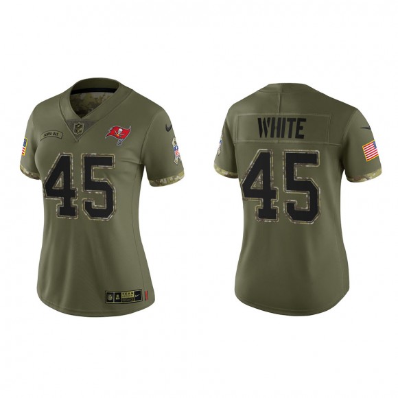 Devin White Women's Tampa Bay Buccaneers Olive 2022 Salute To Service Limited Jersey