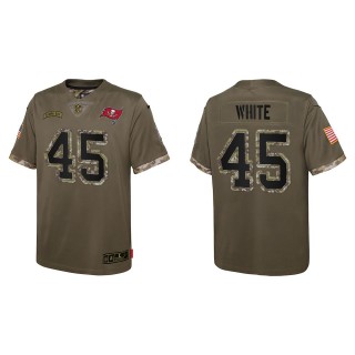 Devin White Youth Tampa Bay Buccaneers Olive 2022 Salute To Service Limited Jersey