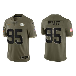 Devonte Wyatt Green Bay Packers Olive 2022 Salute To Service Limited Jersey