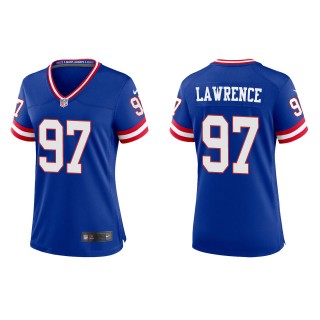 Dexter Lawrence Women's New York Giants SRoyal Classic Game Jersey