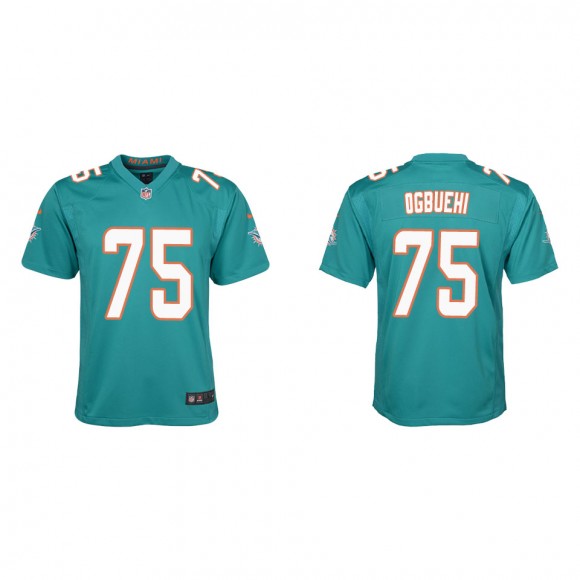 Youth Cedric Ogbuehi Dolphins Aqua Game Jersey