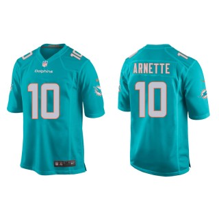Youth Dolphins Damon Arnette Aqua Game Jersey