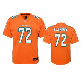 Miami Dolphins Jermaine Eluemunor Orange Color Rush Game Jersey