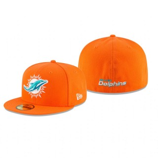 Miami Dolphins Orange Omaha 59FIFTY Hat