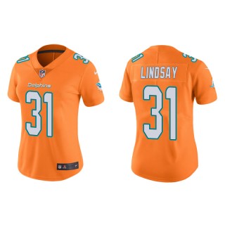 Women's Miami Dolphins Phillip Lindsay Orange Color Rush Limited Jersey