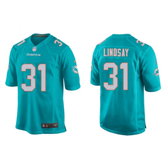 Youth Miami Dolphins Phillip Lindsay Aqua Game Jersey