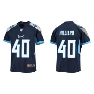 Dontrell Hilliard Youth Tennessee Titans Navy Game Jersey