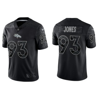 Dre'mont Jones Denver Broncos Black Reflective Limited Jersey