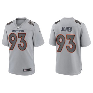 Dre'mont Jones Men's Denver Broncos Gray Atmosphere Fashion Game Jersey