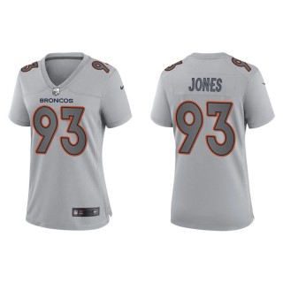 Dre'mont Jones Women's Denver Broncos Gray Atmosphere Fashion Game Jersey