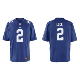 Youth Drew Lock Giants Royal Game Jersey