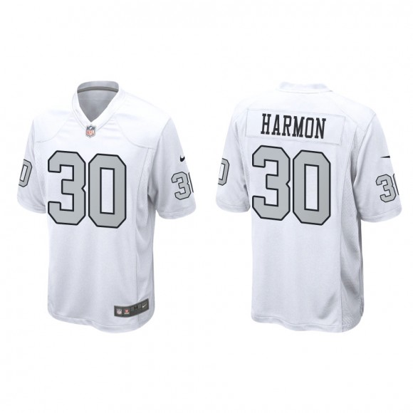 Men's Las Vegas Raiders Duron Harmon White Alternate Game Jersey