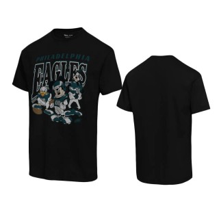 Philadelphia Eagles Black Disney Mickey Huddle T-Shirt