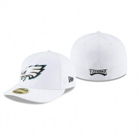 Philadelphia Eagles White Omaha Low Profile 59FIFTY Hat