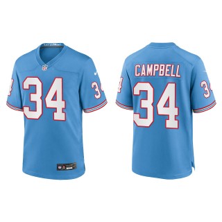 Earl Campbell Youth Tennessee Titans Light Blue Oilers Throwback Alternate Game Jersey