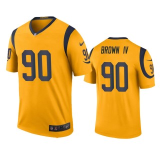 Los Angeles Rams Earnest Brown IV Gold Color Rush Legend Jersey