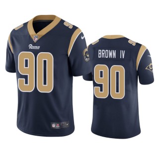 Los Angeles Rams Earnest Brown IV Navy Vapor Limited Jersey
