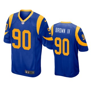 Los Angeles Rams Earnest Brown IV Royal Game Jersey