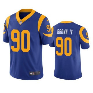 Los Angeles Rams Earnest Brown IV Royal Vapor Limited Jersey