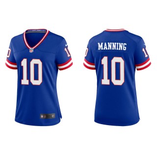 Eli Manning Women's New York Giants SRoyal Classic Game Jersey