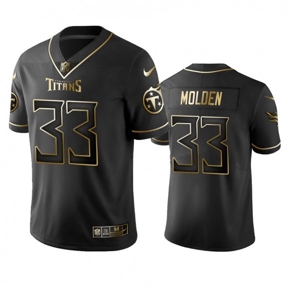 Elijah Molden Titans Black Golden Edition Vapor Limited Jersey