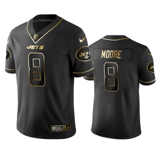 Elijah Moore Jets Black Golden Edition Vapor Limited Jersey