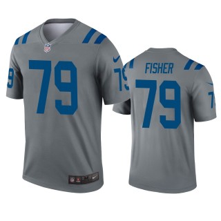 Indianapolis Colts Eric Fisher Gray Inverted Legend Jersey