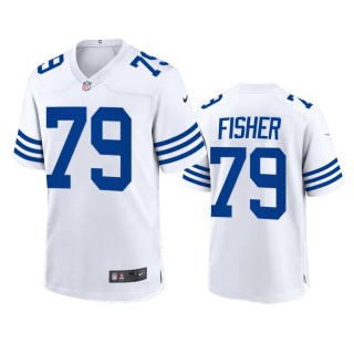 Indianapolis Colts Eric Fisher 2021 White Throwback Game Jersey