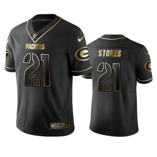 Packers Eric Stokes Black Golden Edition Vapor Limited Jersey