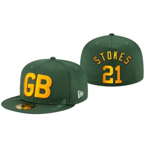 Green Bay Packers Eric Stokes Green 2021 NFL Sideline Alt Logo Hat