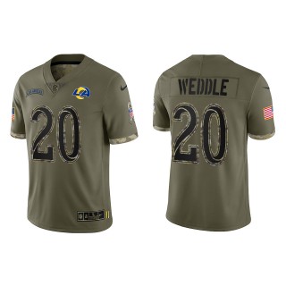 Eric Weddle Los Angeles Rams Olive 2022 Salute To Service Limited Jersey
