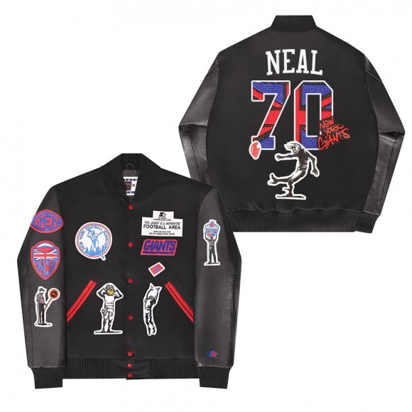 Evan Neal New York Giants Black 2022 London Games Jacket
