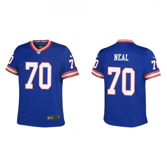 Evan Neal Youth New York Giants Royal Classic Game Jersey