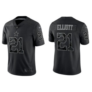 Ezekiel Elliott Dallas Cowboys Black Reflective Limited Jersey
