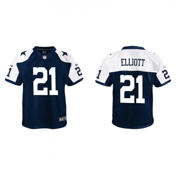 Ezekiel Elliott Youth Dallas Cowboys Navy Alternate Game Jersey